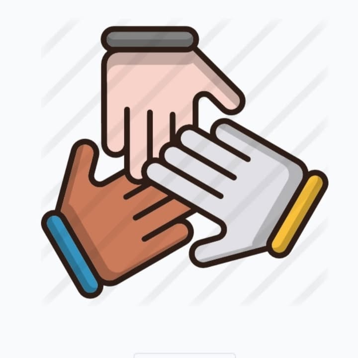 Three helping hands illustration used as the business profile image by 911 Hands to Help